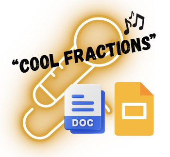 Preview of "Cool Fractions" Song Slides and Lyric Sheet BUNDLE