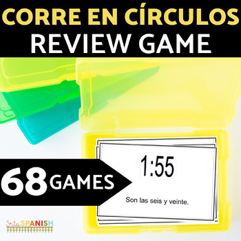 Preview of ¡Corre en Círculos! MEGA BUNDLE | Scavenger Hunt Review Game for Spanish 1 & 2