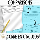 Comparisons in Spanish ¡Corre en Círculos! Activity with D