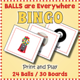 (Creative Curriculum) Balls BINGO & Matching Card Game Activity