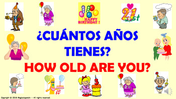 Preview of ¿Cuántos años tienes tú? / PPT. con audio