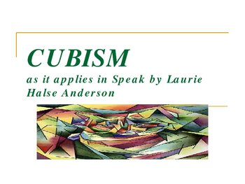 Preview of  Cubism and Speak by Laurie Halse Anderson (Power Point Presentation)