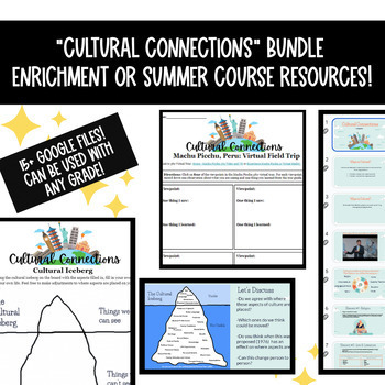 Preview of "Cultural Connections" Bundle ~ Enrichment or Summer Course Resources!