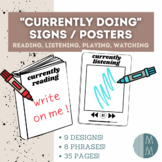 "Currently Doing" Classroom Posters (Reading, Listening, P