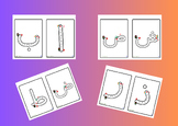 بطاقات تتبع مسار الحروف /Arabic tracing flash cards