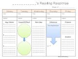 ~DAILY~ Differentiated Reading Response Log!!