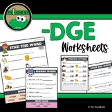 -DGE Worksheets (Read and Write with -DGE Trigraph)