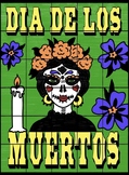 "DIA DE LOS MUERTOS" 30-Piece Color-By-Number Poster