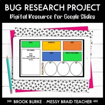 Preview of ⭐DIGITAL⭐ Bug Research Project for Google Slides