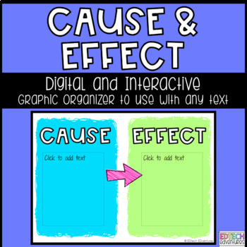 Preview of *DIGITAL FREEBIE* Cause & Effect Graphic Organizer