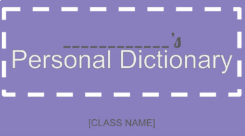 Preview of *DIGITAL* Personal Dictionary