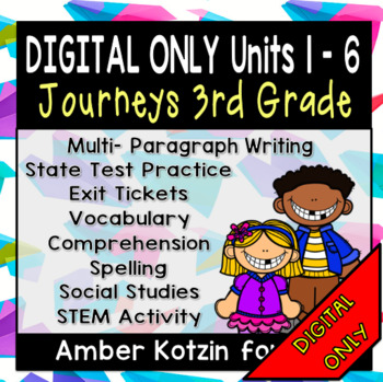Preview of DIGITAL Units 1 - 6 Ultimate Bundle Third Grade Journeys Distance Learning