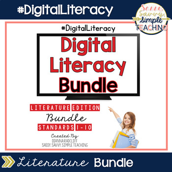 Preview of #DigitalLiteracy Literature Bundle | Distance Learning