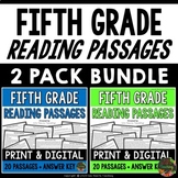 Fifth Grade Reading Comprehension Passages Bundle (Digital