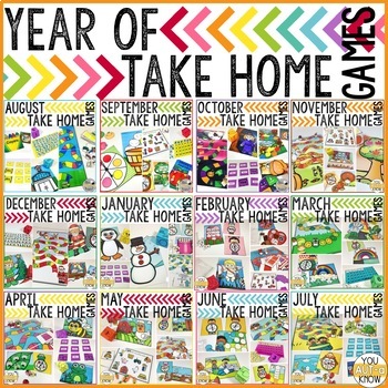 Take Home Games THE BUNDLE; 60 Games for Home or School Use