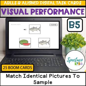 Preview of ABLLS-R Aligned Matching identical pictures to sample B5 |BOOM Cards™