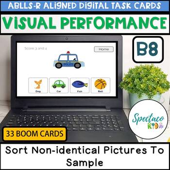 Preview of DISTANCE LEARNING ABLLS-R sorting non-identical items to sample B8 BOOM Cards™