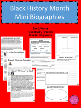 Preview of Black History Month Mini Biographies Grades 4-6