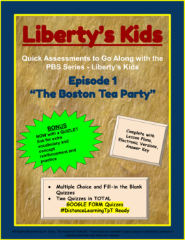 Preview of (DISTANCE LEARNING) - Liberty's Kids #1 - The Boston Tea Party