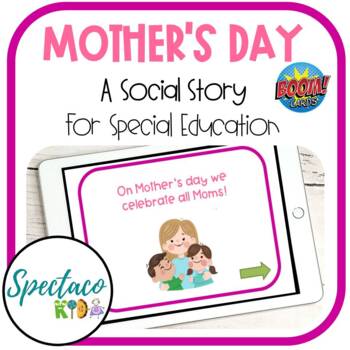 Preview of (DISTANCE LEARNING)Mother's Day social story for special education | BOOM Cards™