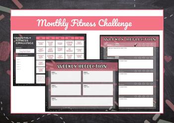 Preview of [DISTANCE LEARNING} Physical Education Fitness Challenge GROWING BUNDLE