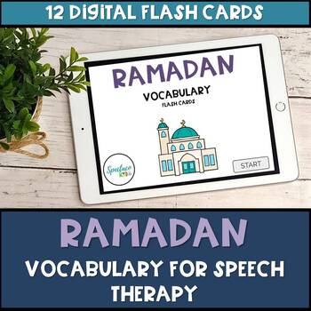 Preview of (DISTANCE LEARNING) RAMADAN Vocabulary for Speech Therapy | BOOM Cards™