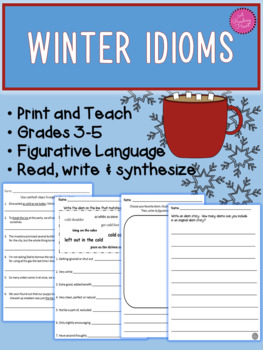 Preview of Winter idioms