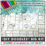 "DIY DOODLES" Super Kit - Big Bundle of Doodle Note Templates