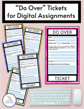 Preview of "DO OVER" Ticket for Digital or Print Assignments