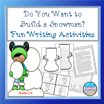 Preview of Do You Want to Build a Snowman Writing Activities