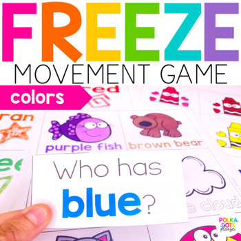 Preview of $ DOLLAR DEAL $ Colors Movement Game | FREEZE