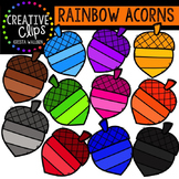 Rainbow Acorns {Creative Clips Digital Clipart}