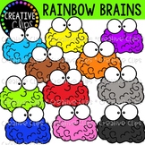 Rainbow Brain Buds {Brain Clipart}