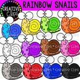 Rainbow Snails {Creative Clips Clipart}