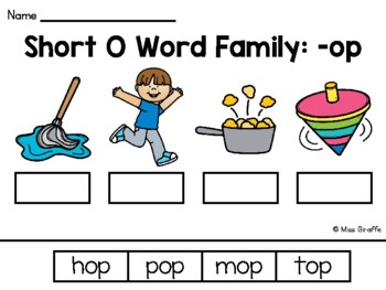 Word Family - ob - Worksheet Digital