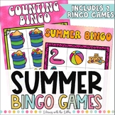 Summer Bingo Games | Seashell Counting 1-9