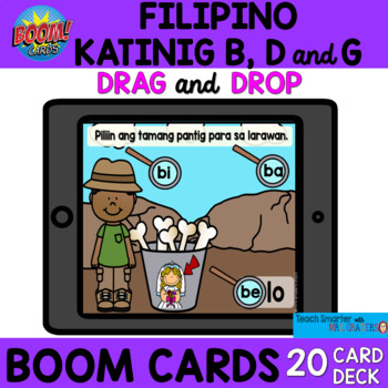 Preview of $$DOLLARDEAL$$ 20 FILIPINO LANGUAGE CONSONANTS B, D and G BOOM Cards™