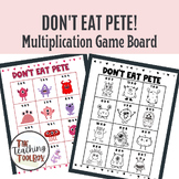Valentine "DON'T EAT PETE!" Game Board with Multiplication