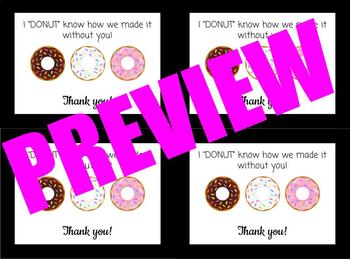 Preview of "DONUT" Appreciation Tags