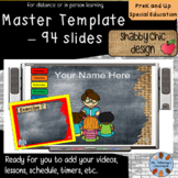  Daily BLANK Google Slides Template Shabby Chic Theme 94 SLIDES