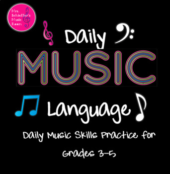 Preview of "Daily Music Language": Interactive Music Skills Practice