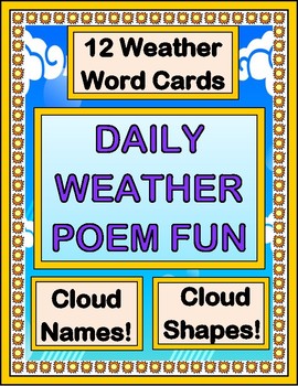 Preview of "Daily Weather Poems!" -- Cloud Names and Weather Word Poems for Morning Meeting
