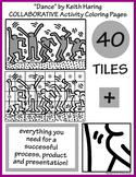 "Dance" by Keith Haring COLLABORATIVE Activity Coloring Pages