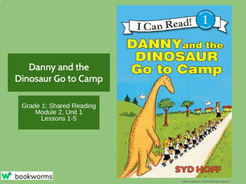 Preview of "Danny and the Dinosaur Go to Camp" Google Slides- Bookworms Supplement