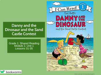 Preview of "Danny and the Dinosaur and the Sand Castle Contest" Google Slides- Bookworms 