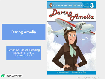 Preview of "Daring Amelia" Google Slides- Bookworms Supplement