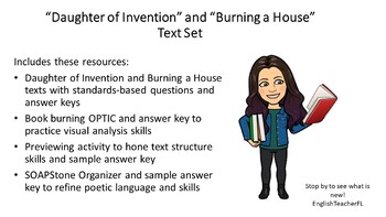 Preview of "Daughter of Invention" and "Burning a "House" Text Set Bundle