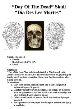 Preview of "Day Of The Dead" , "Dia Des Les Mortes"  Symmetrically Designed Skull
