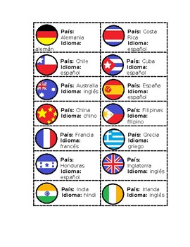 Preview of ¿De dónde eres? Flag and Country Activity Classroom Movement