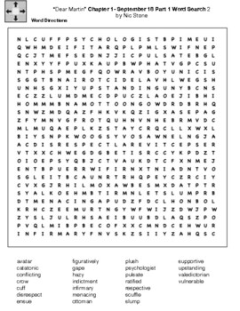 Dear Martin Crossword - WordMint